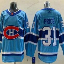 Montreal Canadiens #31 Carey Price Sininen 2022 Käänteinen Retro Ommeltu Paita – Miesten