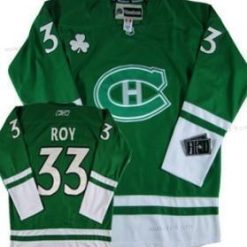 Montreal Canadiens #33 Patrick Roy St. Patrick’S Day Vihreä Paita – Miesten