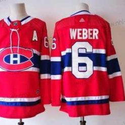 Montreal Canadiens #6 Shea Weber Punainen 2017-2018 Jääkiekko Ommeltu NHL Paita – Miesten