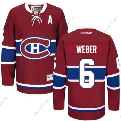 Montreal Canadiens #6 Shea Weber Punainen Reebok Kotiottelu Jääkiekko Paita – Miesten