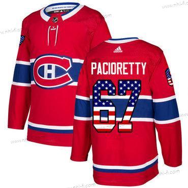 Montreal Canadiens #67 Max Pacioretty Punainen Kotiottelu Aito USA Flag Ommeltu NHL Paita – Nuoret