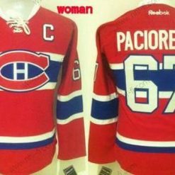 Montreal Canadiens #67 Max Pacioretty Reebok Punainen 2015-16 Kotiottelu Premier Paita – Naisten