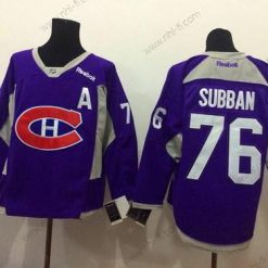 Montreal Canadiens #76 P.K. Subban Charcoal 2014 Training Violetti Paita – Miesten