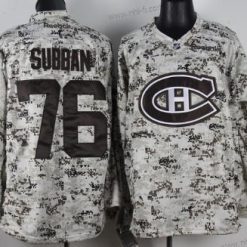 Montreal Canadiens #76 P.K. Subban Valkoinen Maastokuvio Paita – Miesten