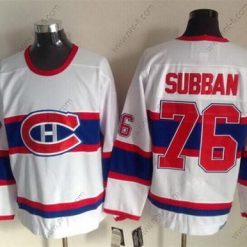 Montreal Canadiens #76 P.K. Subban Valkoinen Retro CCM Paita – Miesten