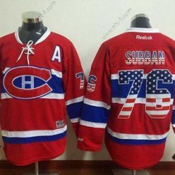 Montreal Canadiens #76 Pk Subban Punainen USA Flag Jääkiekko Paita – Miesten