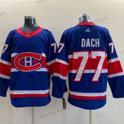 Montreal Canadiens #77 Kirby Dach Sininen Ommeltu Paita – Miesten