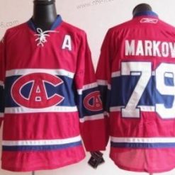 Montreal Canadiens #79 Andrei Markov Punainen Ca Paita – Miesten