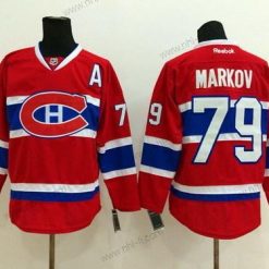 Montreal Canadiens #79 Andrei Markov Punainen Ch Paita – Miesten