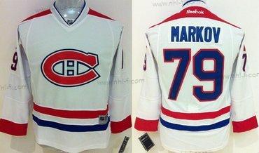 Montreal Canadiens #79 Andrei Markov Valkoinen Paita – Lasten