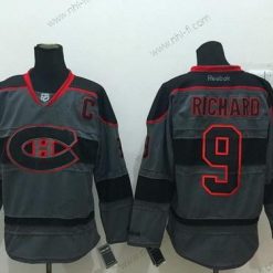 Montreal Canadiens #9 Maurice Richard Charcoal Harmaa Paita – Miesten