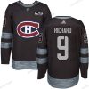 Montreal Canadiens #9 Maurice Richard Musta 1917-2017 100th Vuosipäivä Ommeltu NHL Paita – Miesten