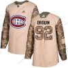 Montreal Canadiens #92 Jonathan Drouin Maastokuvio Aito 2017 Veterans Day Ommeltu NHL Paita – Nuoret