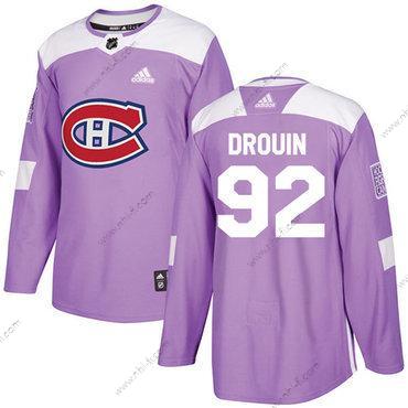 Montreal Canadiens #92 Jonathan Drouin Violetti Aito Taistelee syöpää vastaan Ommeltu NHL Paita – Nuoret