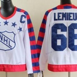 NHL 1992 All-Star #66 Marrio Lemieux Valkoinen 75Th Retro CCM Paita – Miesten