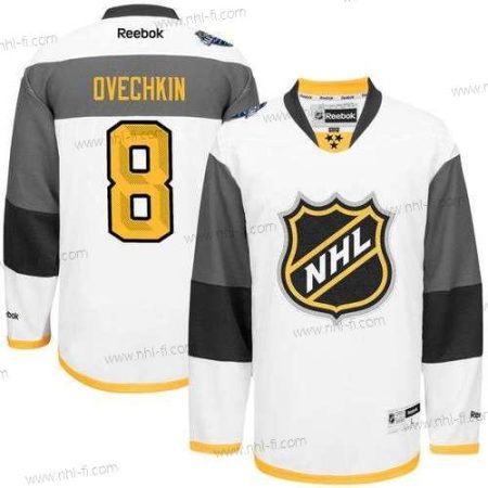 NHL Reebok #8 Alexander Ovechkin Valkoinen 2016 All-Star Premier Paita – Miesten