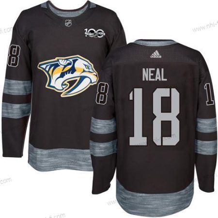 Nashville Predators #18 James Neal Musta 1917-2017 100th Vuosipäivä Ommeltu NHL Paita – Miesten