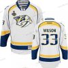 Nashville Predators #33 Colin Wilson Valkoinen 2017 Stanley Cup Finals Patch Ommeltu NHL Reebok Jääkiekko Paita – Miesten