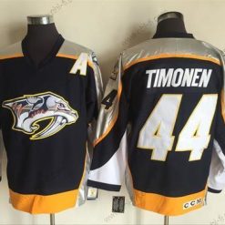 Nashville Predators #44Kimmo Timonen Laivastonsininen Sininen 1998-99 Ommeltu NHL CCM Vintage Jääkiekko Paita – Miesten