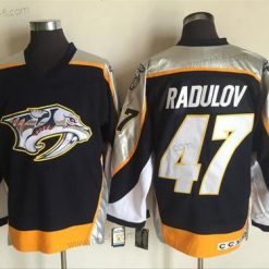 Nashville Predators #47 Alexander Radulov Laivastonsininen Sininen 1998-99 Ommeltu NHL CCM Vintage Jääkiekko Paita – Miesten