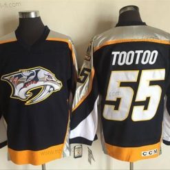 Nashville Predators #55 Jordin Tootoo Laivastonsininen Sininen 1998-99 Ommeltu NHL CCM Vintage Jääkiekko Paita – Miesten