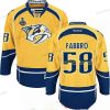 Nashville Predators #58 Dante Fabbro Keltainen 2017 Stanley Cup Finals Patch Ommeltu NHL Reebok Jääkiekko Paita – Miesten