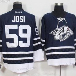 Nashville Predators #59 Roman Josi Laivastonsininen Sininen Vieras Ommeltu NHL Reebok Jääkiekko Paita – Miesten