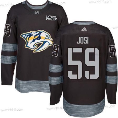 Nashville Predators #59 Roman Josi Musta 1917-2017 100th Vuosipäivä Ommeltu NHL Paita – Miesten