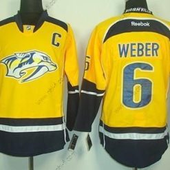 Nashville Predators #6 Shea Weber Keltainen Paita – Miesten