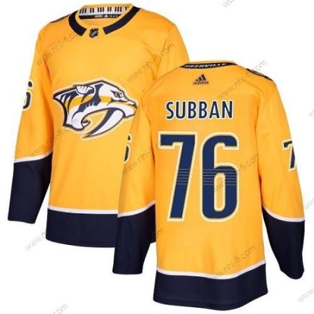 Nashville Predators #76 P.K Subban Keltainen Kotiottelu Aito Ommeltu NHL Paita – Nuoret