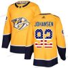 Nashville Predators #92 Ryan Johansen Keltainen Kotiottelu Aito USA Flag Ommeltu NHL Paita – Nuoret