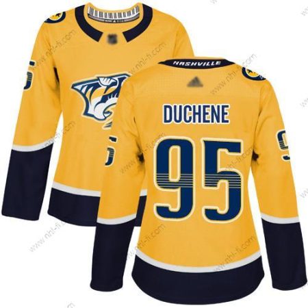 Nashville Predators #95 Matt Duchene Keltainen Kotiottelu Aito Ommeltu Jääkiekko Paita – Naisten