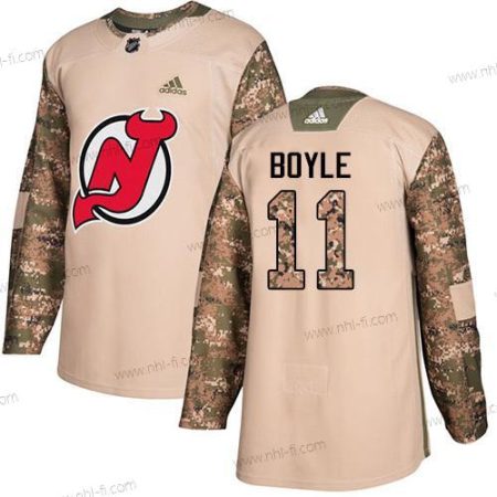 New Jersey Devils #11 Brian Boyle Maastokuvio Aito 2017 Veterans Day Ommeltu NHL Paita – Nuoret