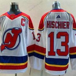 New Jersey Devils #13 Nico Hischier Valkoinen 2022 Käänteinen Retro Ommeltu Paita – Miesten