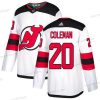 New Jersey Devils #20 Blake Coleman Aito Valkoinen Paita – Miesten