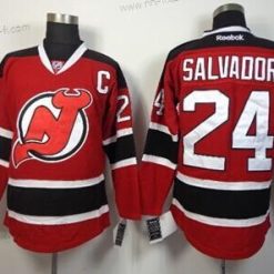 New Jersey Devils #24 Bryce Salvador Punainen With Musta Paita – Miesten