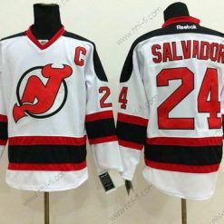 New Jersey Devils #24 Bryce Salvador Valkoinen Paita – Miesten