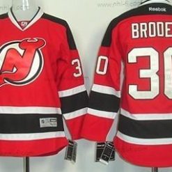 New Jersey Devils #30 Martin Brodeur Punainen With Musta Paita – Lasten