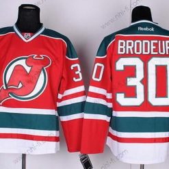 New Jersey Devils #30 Martin Brodeur Punainen With Vihreä Paita – Miesten