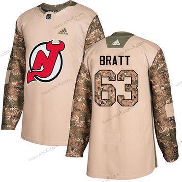 New Jersey Devils #63 Jesper Bratt Maastokuvio Aito 2017 Veterans Day Ommeltu NHL Paita – Nuoret