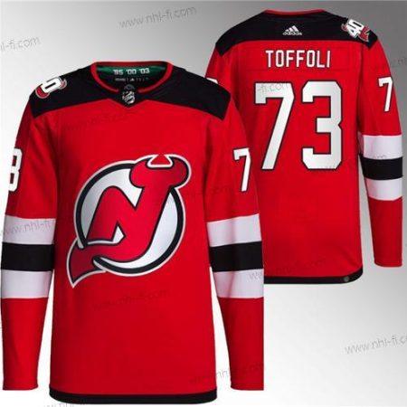 New Jersey Devils #73 Tyler Toffoli Punainen Ommeltu Paita – Miesten