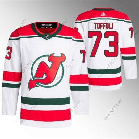 New Jersey Devils #73 Tyler Toffoli Valkoinen Ommeltu Paita – Miesten