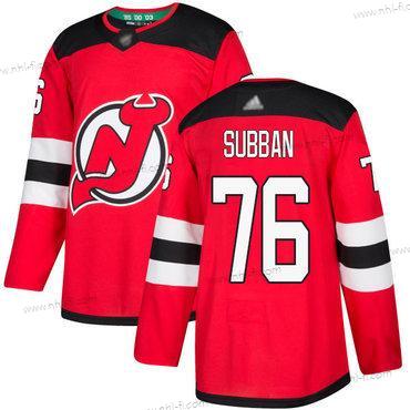 New Jersey Devils #76 P. K. Subban Punainen Kotiottelu Aito Ommeltu Jääkiekko Paita – Miesten