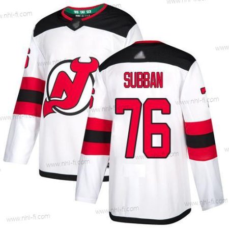 New Jersey Devils #76 P. K. Subban Valkoinen Road Aito Ommeltu Jääkiekko Paita – Miesten