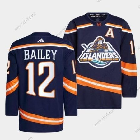 New York Islanders #12 Josh Bailey 2022 Laivastonsininen Käänteinen Retro 2.0 Ommeltu Paita – Miesten