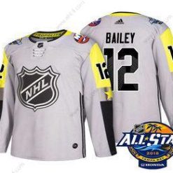 New York Islanders #12 Josh Bailey Harmaa 2018 NHL All-Star Ommeltu Jääkiekko Paita – Miesten