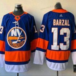 New York Islanders #13 Mathew Barzal Sininen Kotiottelu 2017-2018 Jääkiekko Ommeltu NHL Paita – Miesten