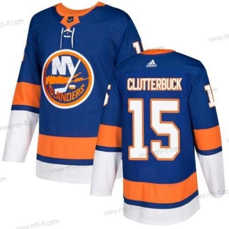 New York Islanders #15 Cal Clutterbuck Royal Sininen Kotiottelu Aito Ommeltu NHL Paita – Nuoret