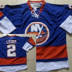 New York Islanders #2 Nick Leddy Sininen Paita – Miesten