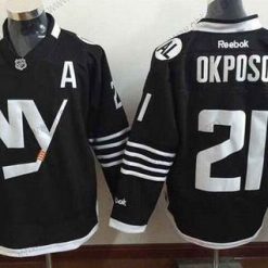 New York Islanders #21 Kyle Okposo 2015 Reebok Musta Premier Vaihtopaita Paita – Miesten